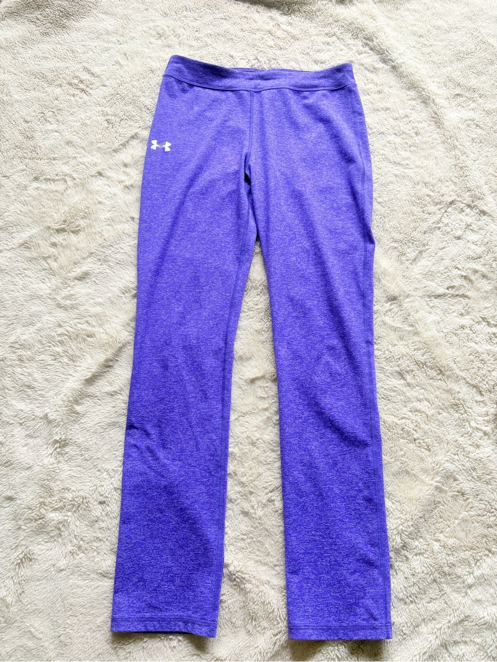 Youth Girls Under Armour Spandex Leggings Pants lilac Size XL